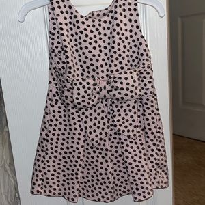 Kate Spade ♠️ Pink with black polka dots dress with bow adorable